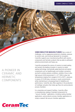 Cover page of CeramTec North America's brochure for the energy industry