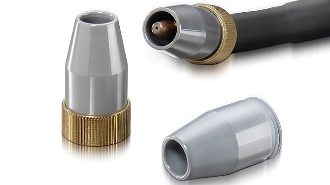 Ceramic nozzles for low-maintenance MIG/MAG welding