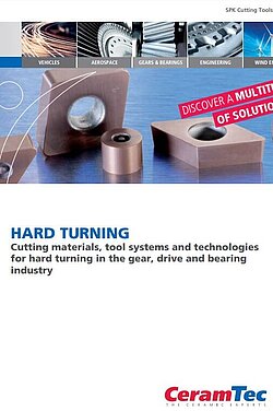 Cover picture of the CeramTec hard turning solutions brochure