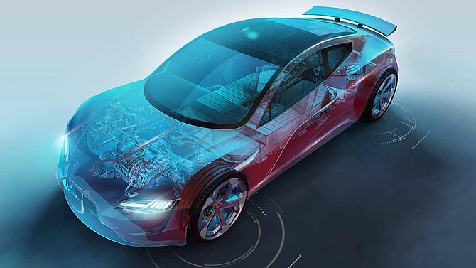 CeramTec Electric Ceramcar in futiristic blue